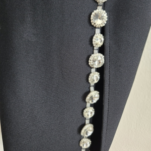 Fashion Nova Black Midi Dress with Pearl Accents - Picture 3 of 9